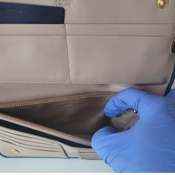 PRADA Leather Travelers Wallet - Picture 6 of 14